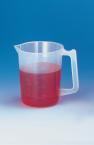 Bcher 3 Litres avec poigne, avec graduations en relief, PP